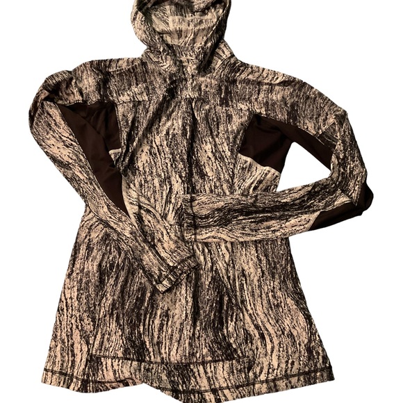** 🍋Lululemon RunBeam Lightweight BLACK N WHITE PRINT Hoodie - Picture 4 of 9
